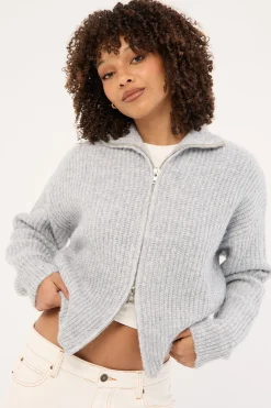 Haze Zip Jumper Stone