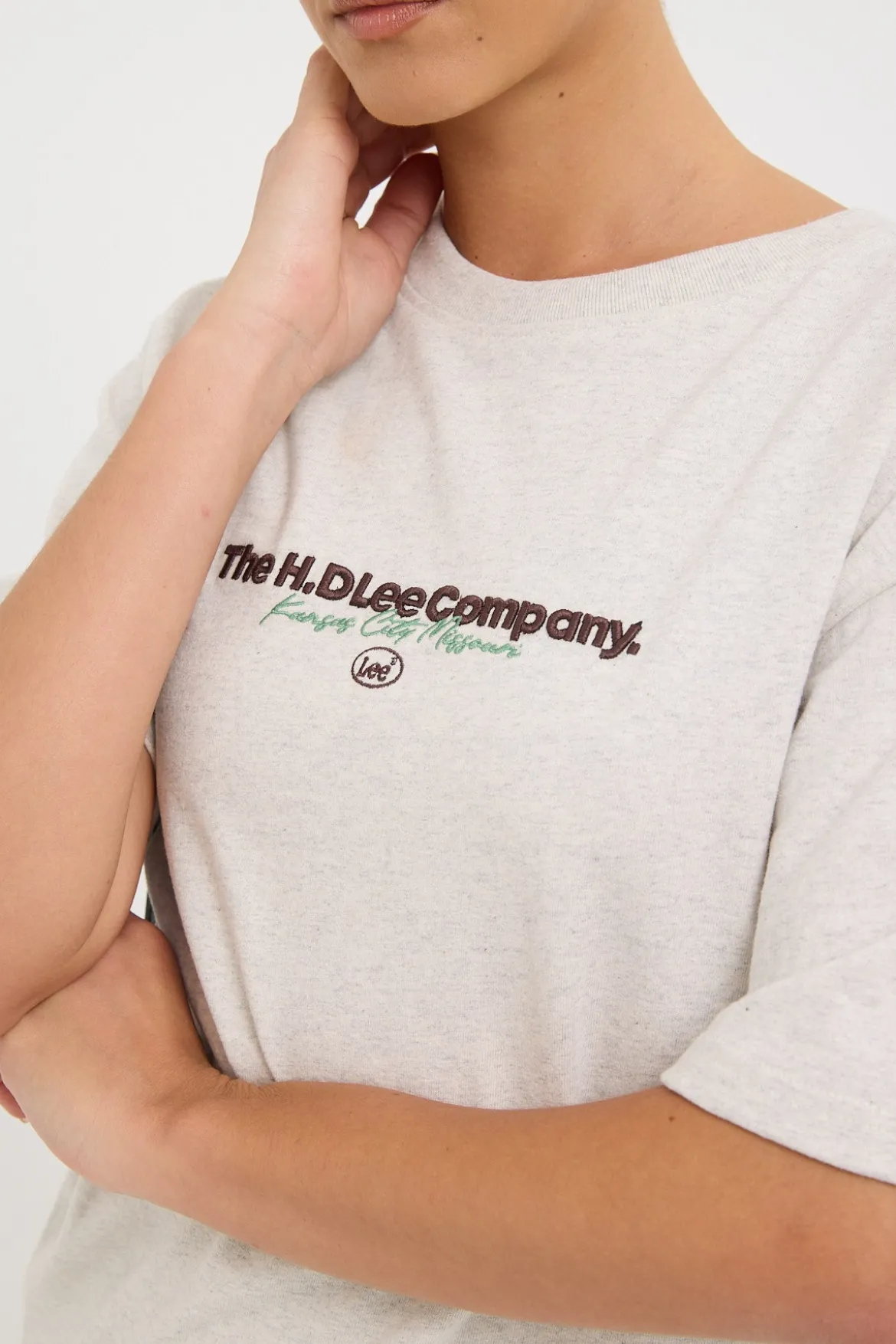 H.D. Lee Baggy Tee Grey Marle