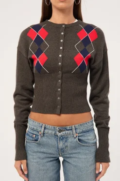 Head In The Clouds Grey Argyle
