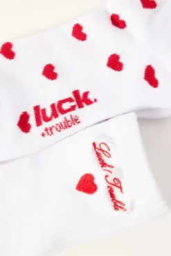 Heart Sock 2 Pack White