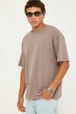 Heavy Faded Minus Tee Faded Coal