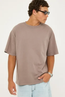 Heavy Faded Minus Tee Faded Coal