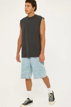 Heavy Faded Tank Faded Black