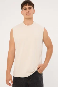 Heavy Faded Tank Faded Bone