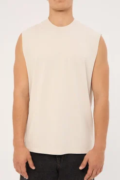 Heavy Faded Tank Faded Bone