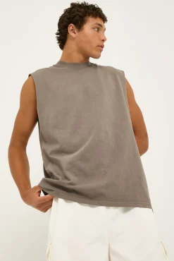 Heavy Faded Tank Faded Grey