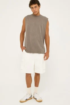 Heavy Faded Tank Faded Grey