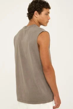 Heavy Faded Tank Faded Grey