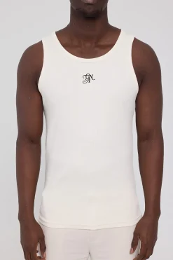 Heirloom Scoop Neck Singlet Tank Cloud White