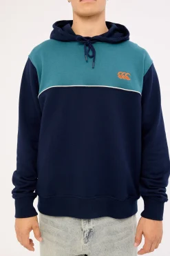 Heritage Panelled Hoodie Navy