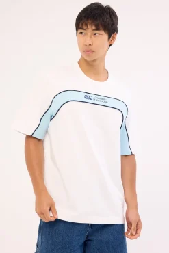 Heritage Panelled Tee Right White
