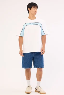 Heritage Panelled Tee Right White