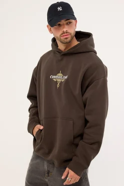 Hermes Boxy Hoodie Dark Fudge