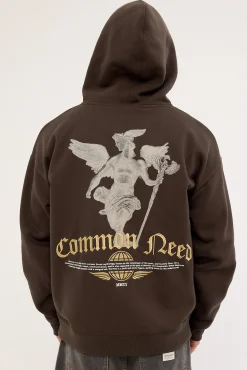 Hermes Boxy Hoodie Dark Fudge