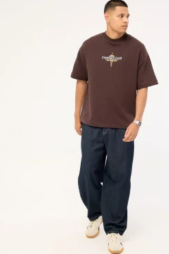 Hermes Loopback Heavyweight Easy Tee Coffee Brown