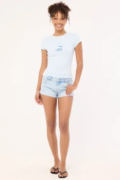 Hidden Horizon Baby Tee Blue