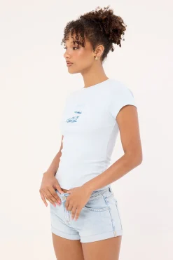 Hidden Horizon Baby Tee Blue
