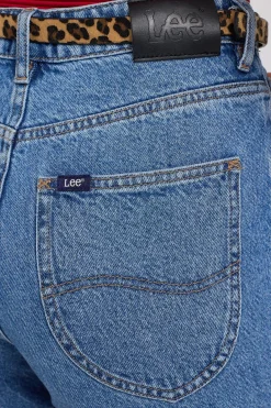 High Moms Denim Short Bold Blue