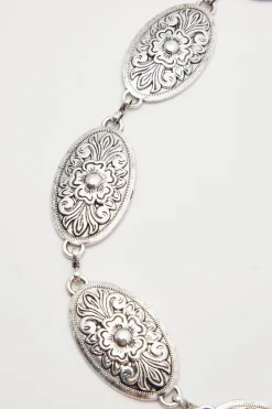 High Noon Disk Chain Belt Antique Silver