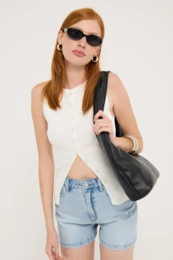 High Relaxed Denim Short Luminous