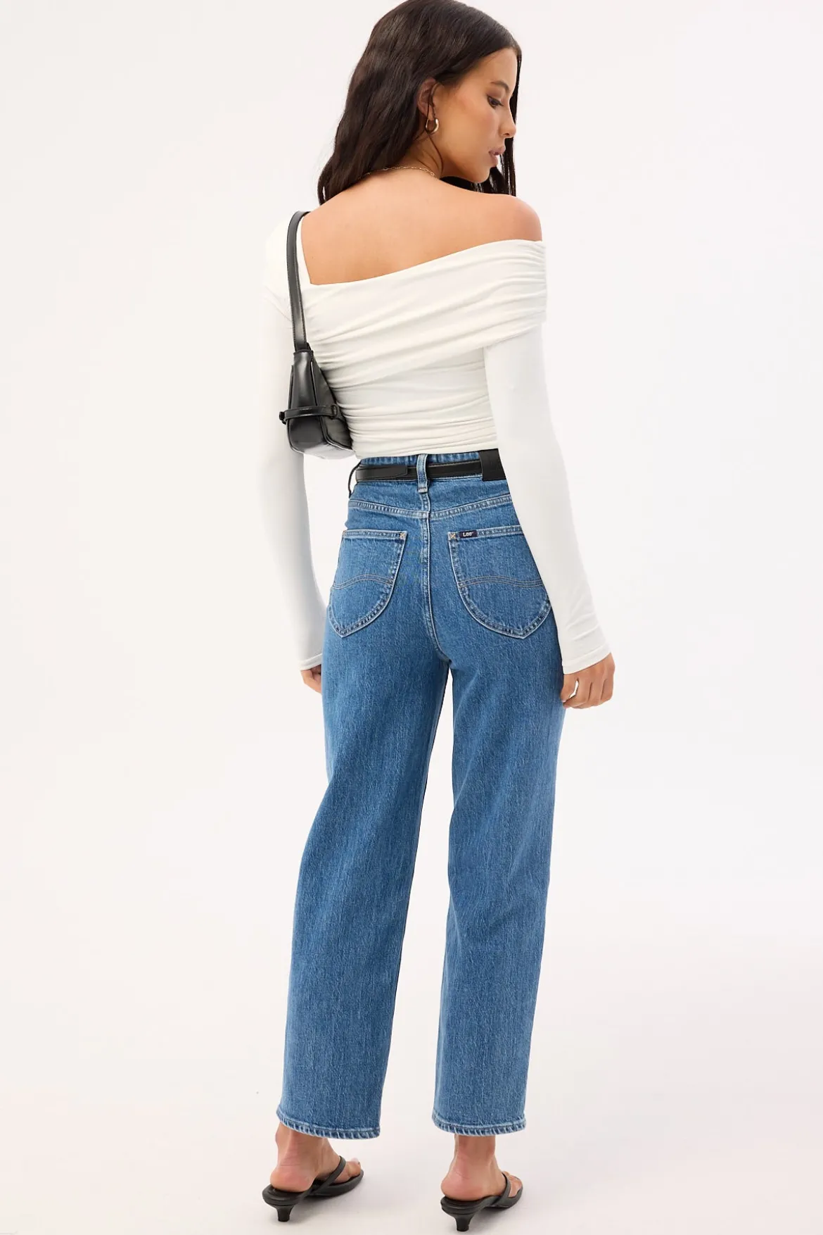 High Straight Crop Jean Cobalt Blue