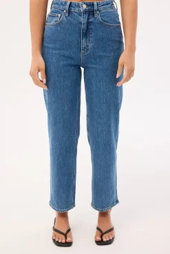 High Straight Crop Jean Cobalt Blue