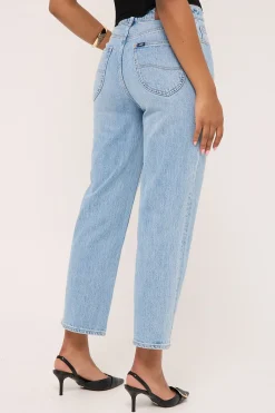 High Straight Crop Jean Skyline Blue