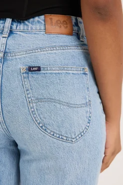 High Straight Crop Jean Skyline Blue