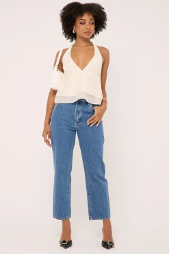 High Venice Straight Jean Eva Organic Blue