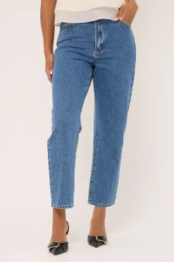 High Venice Straight Jean Eva Organic Blue