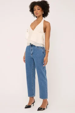 High Venice Straight Jean Eva Organic Blue