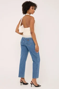 High Venice Straight Jean Eva Organic Blue