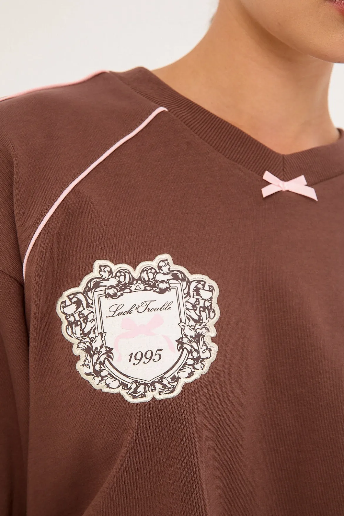 Home Run Honey Oversized Tee Brown