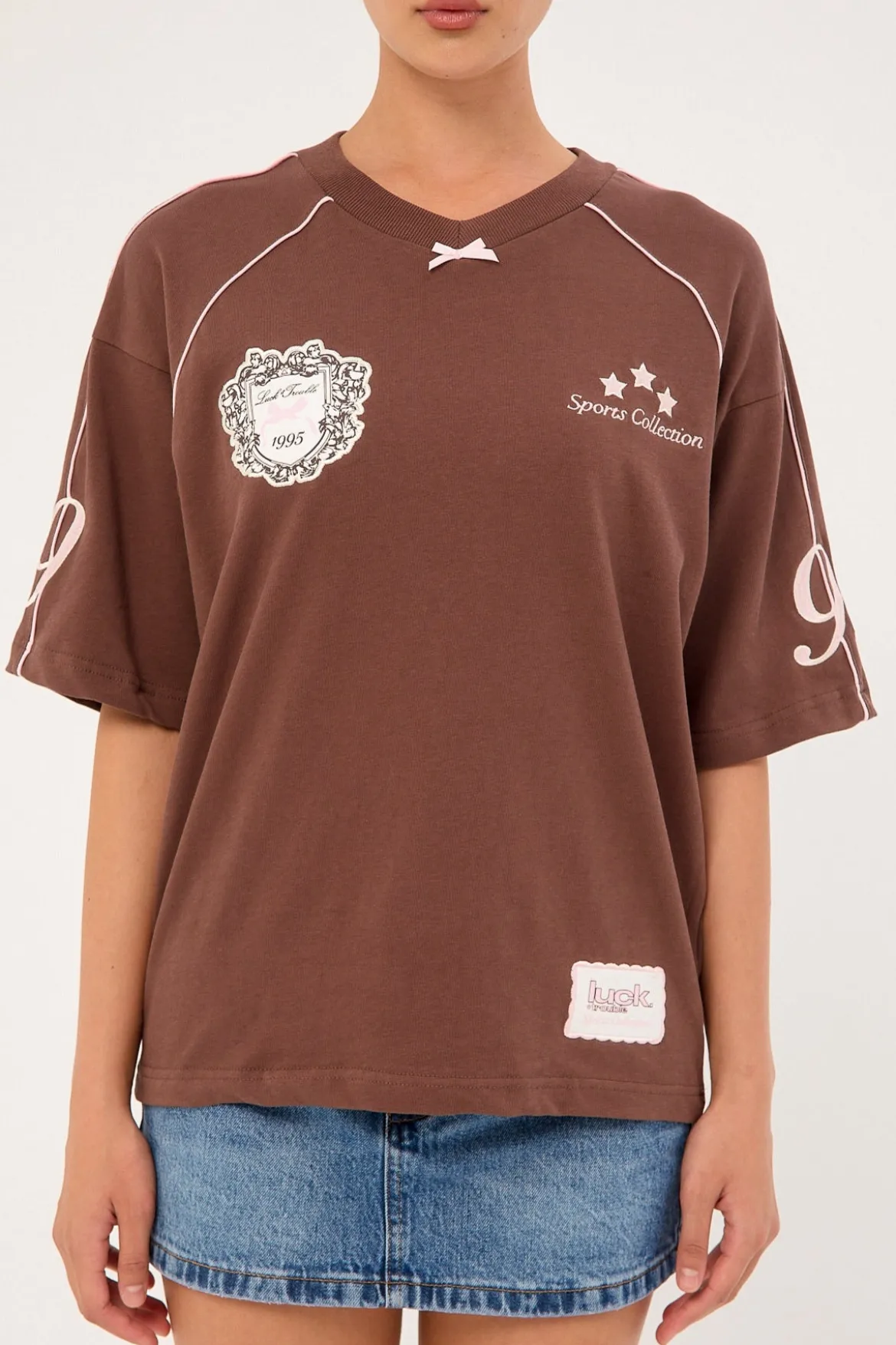 Home Run Honey Oversized Tee Brown