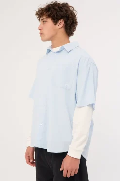 Hoodus Check Shirt Smoke Blue