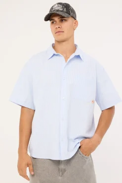 Hoodus Pinstripe Shirt Sky Blue