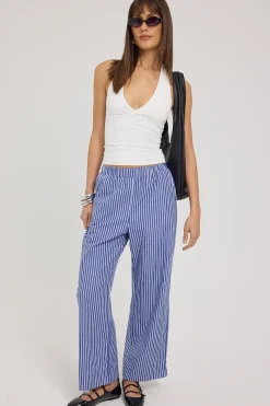 Horizon Elasticated Stripe Pant Blue Stripe