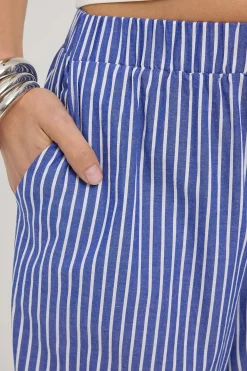 Horizon Elasticated Stripe Pant Blue Stripe