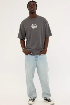 Horizon Heavyweight Easy Tee Washed Black