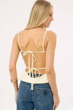 Horizon Tie Top Soft Lemon