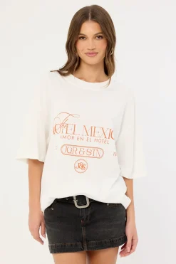 Hotel Mexico Oversized T-Shirt White