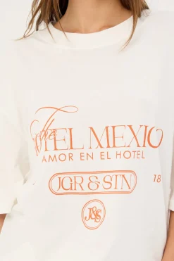 Hotel Mexico Oversized T-Shirt White