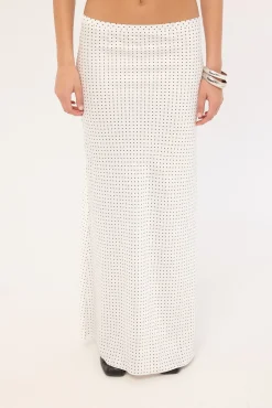 Hudson Satin Maxi Porcelain Polka