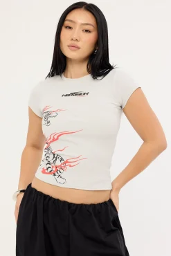 Hunt Baby Tee Grey