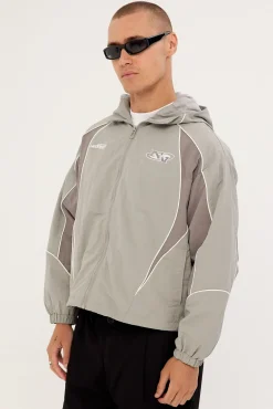 Hunt Panelled Track Jacket Grey