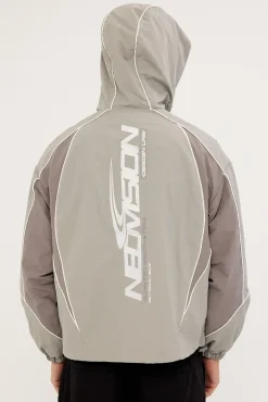 Hunt Panelled Track Jacket Grey
