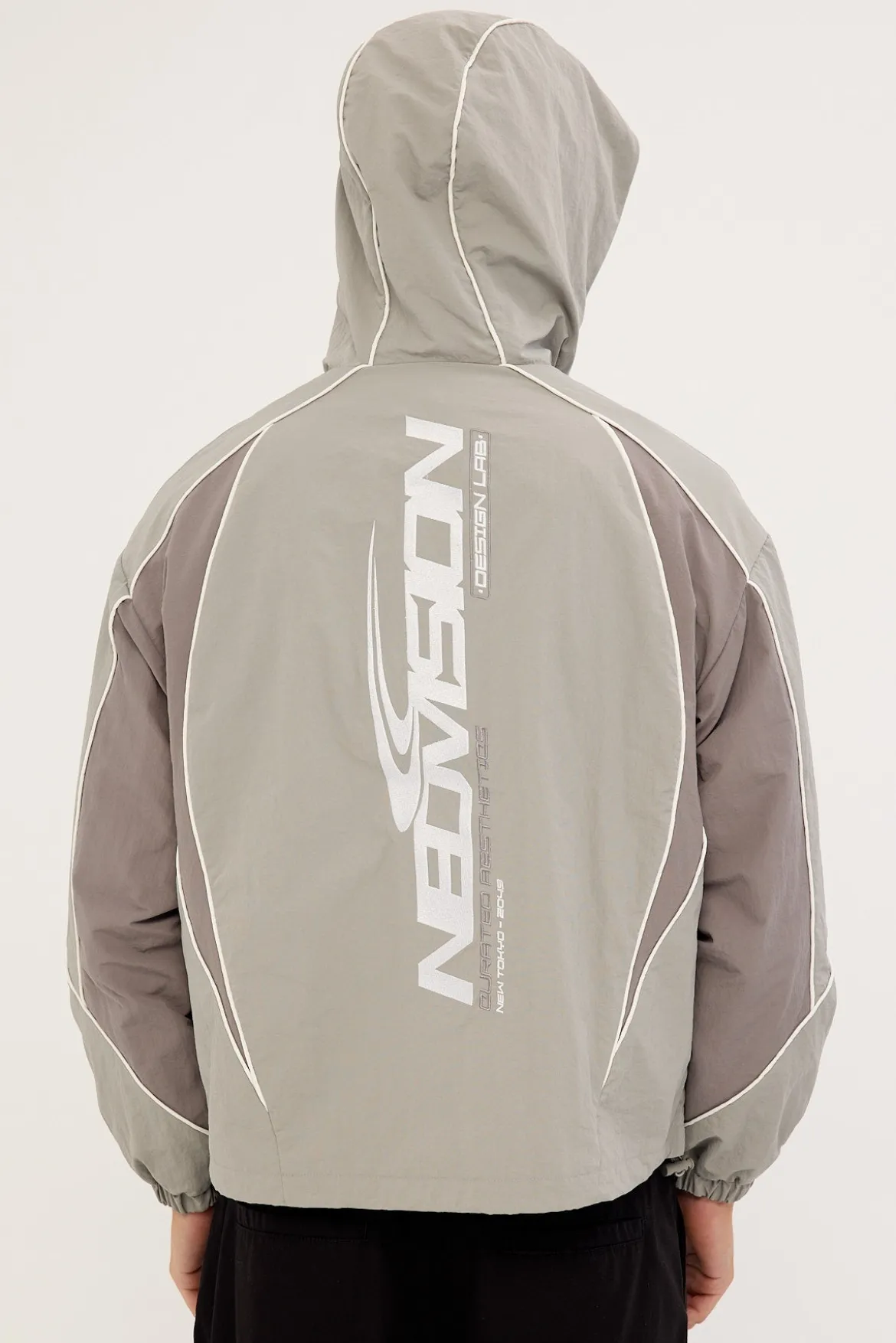 Hunt Panelled Track Jacket Grey