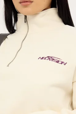 Hunt Relaxed Quarter Zip Crew Cream