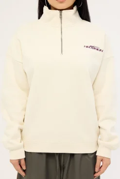 Hunt Relaxed Quarter Zip Crew Cream