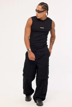 Husk Zip Off Cargo Pant Black